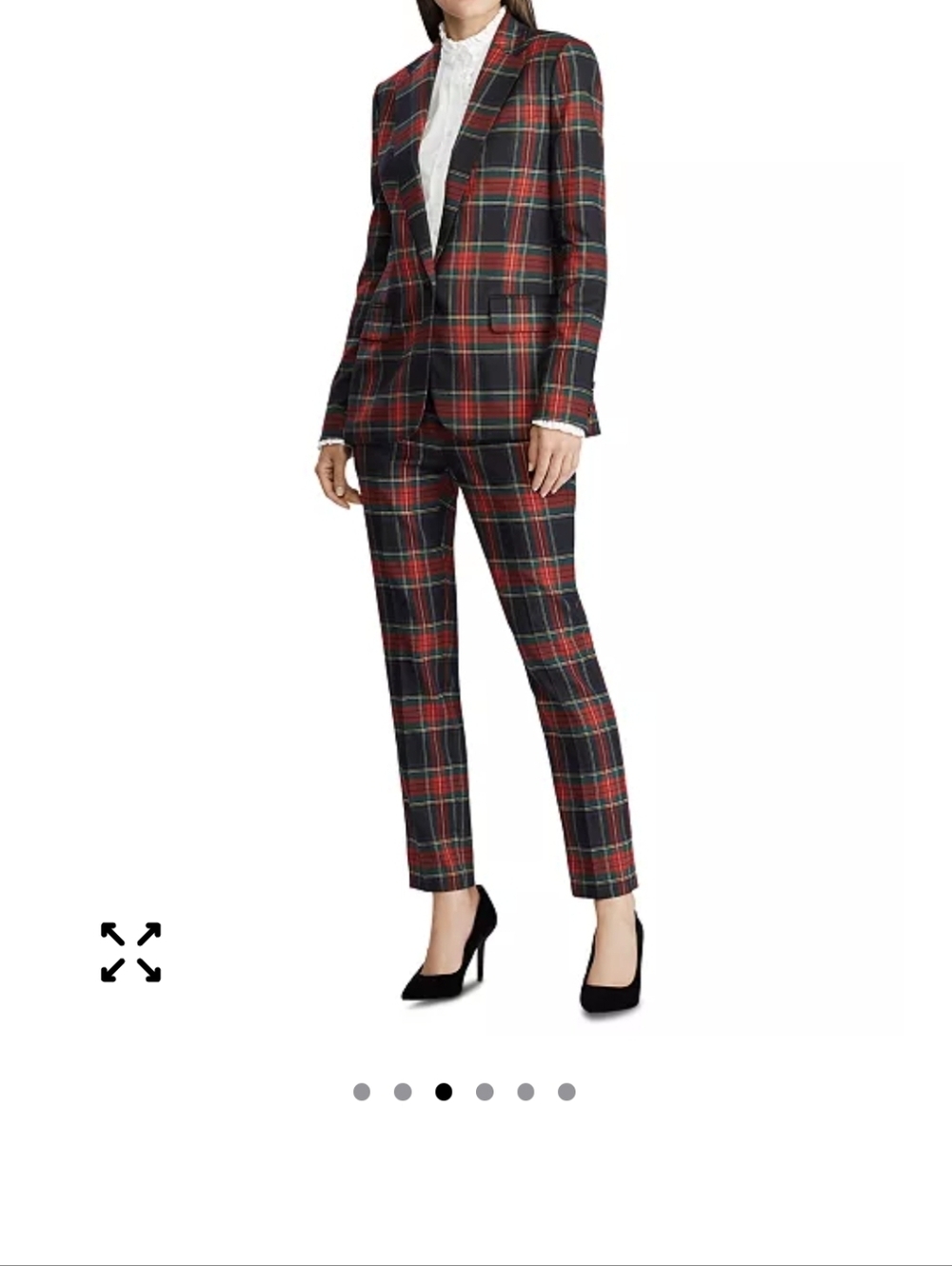 Lauren Ralph Lauren Plaid Straight Leg Pants Red Blue Green Size 4 - Picture 3 of 6